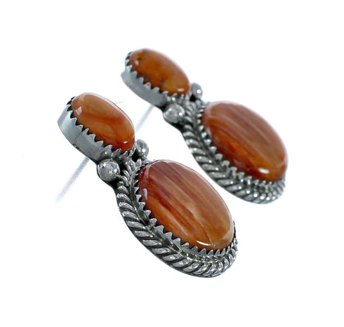 Navajo Oyster Shell Sterling Silver Post Earrings X10411